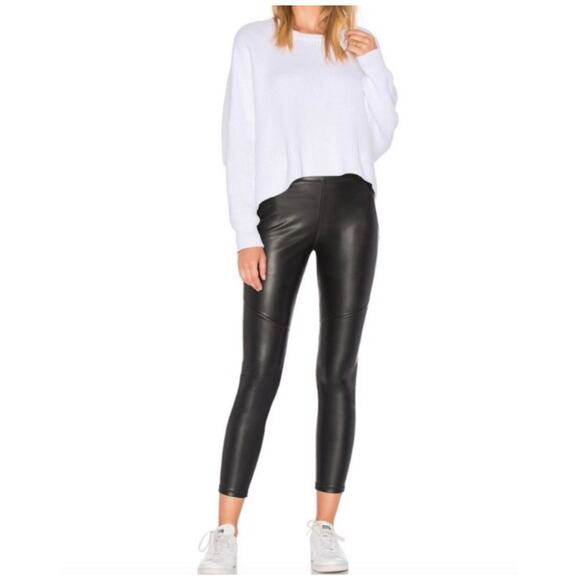 Free People Vegan Leather Leggings – Black Size 25 - Picture 1 of 14